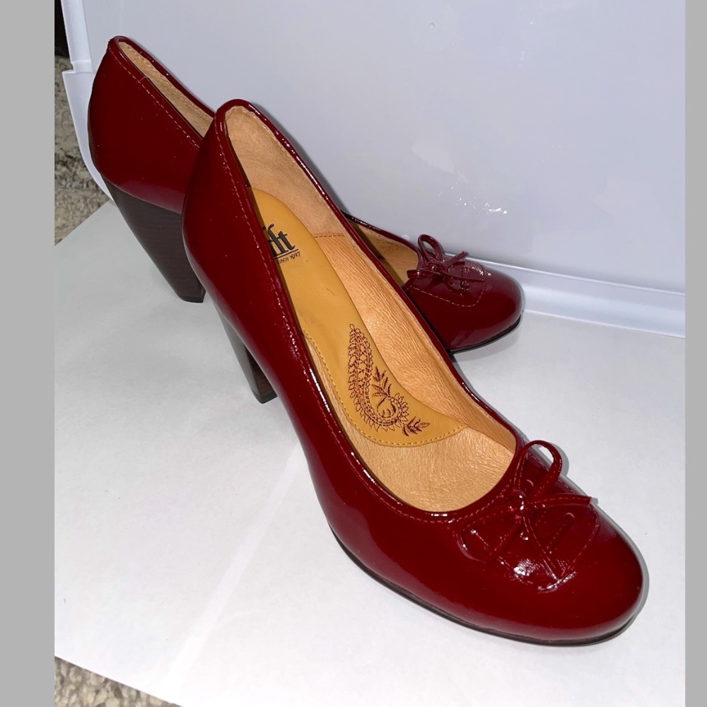Leather Bordo High Heels Dress Shoes